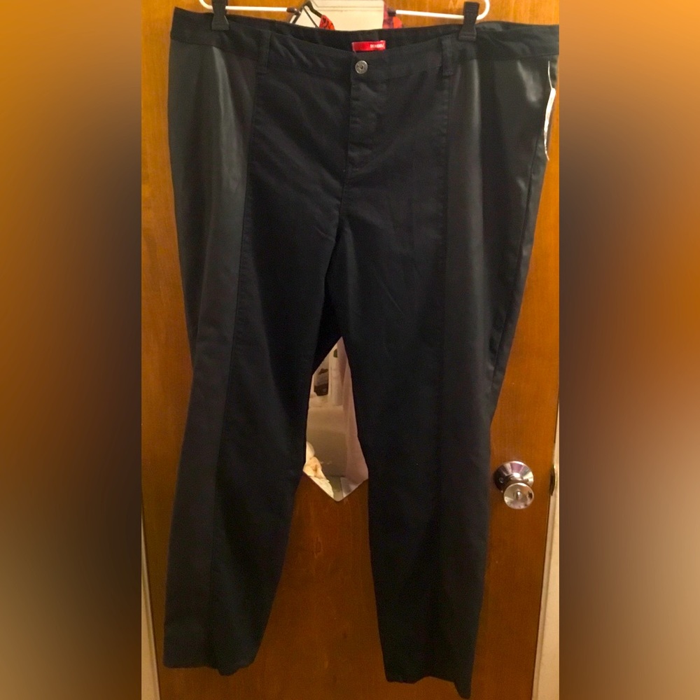 🌟Bongo faux leather trimmed pants size 22
